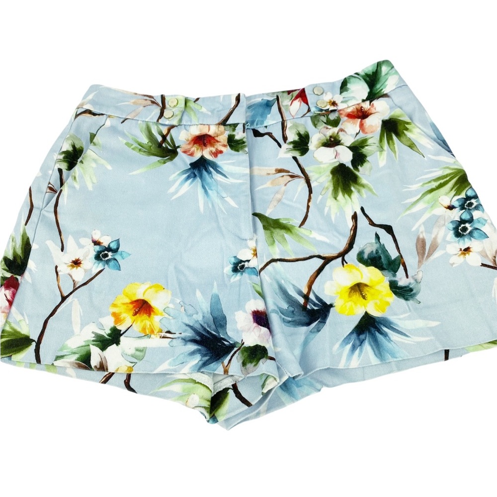Zara Basic Collection Glen Floral Hawaiian Tropical Dressy Shorts Medium - Picture 3 of 9